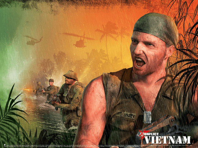 Conflict Vietnam title screen for Xbox